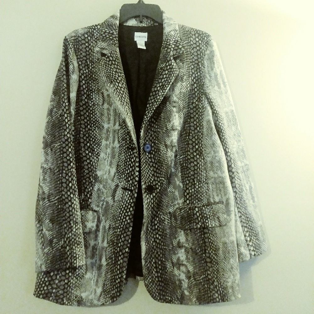 Chico's snake print jacket